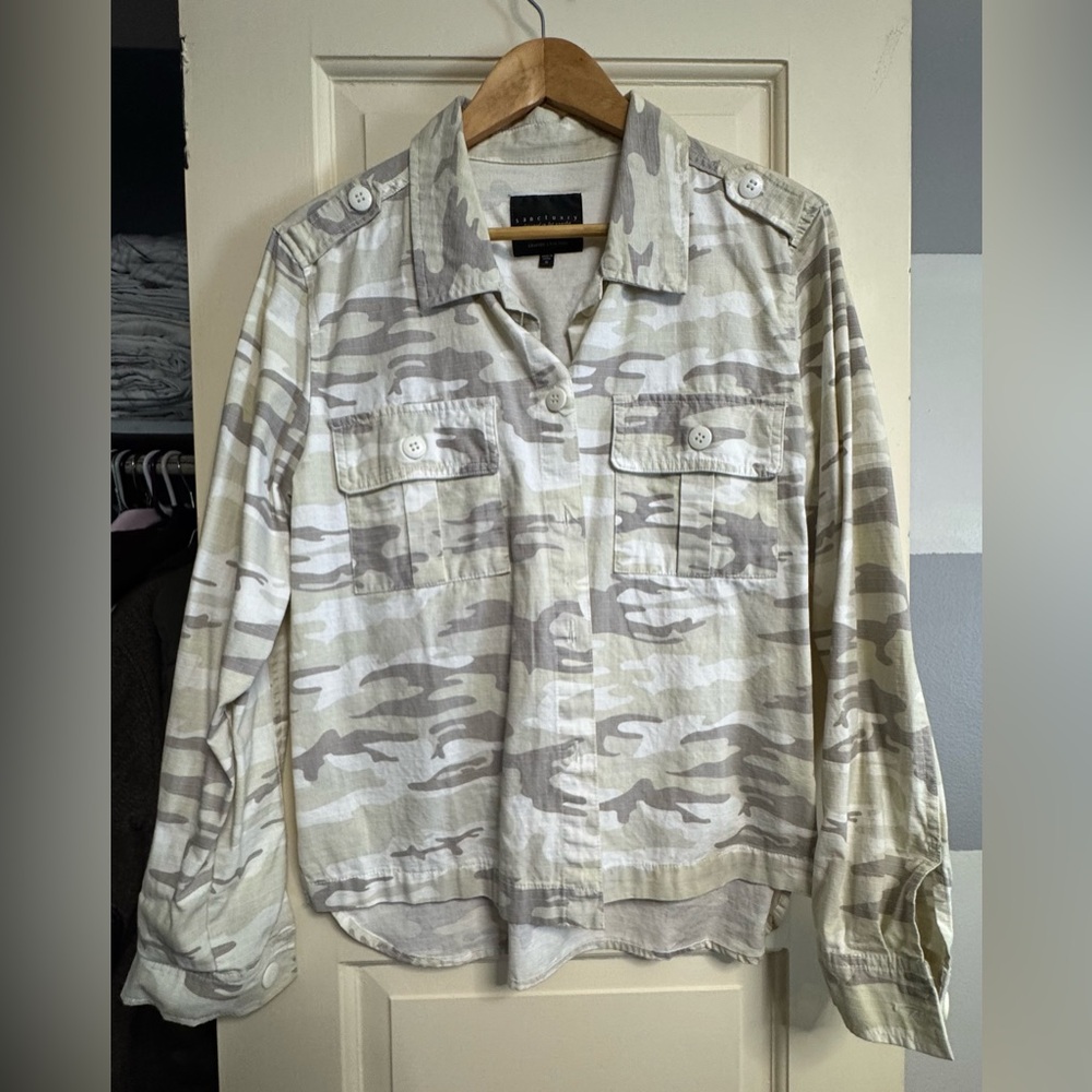 Sanctuary Women’s Camouflage Button-Down Shirt